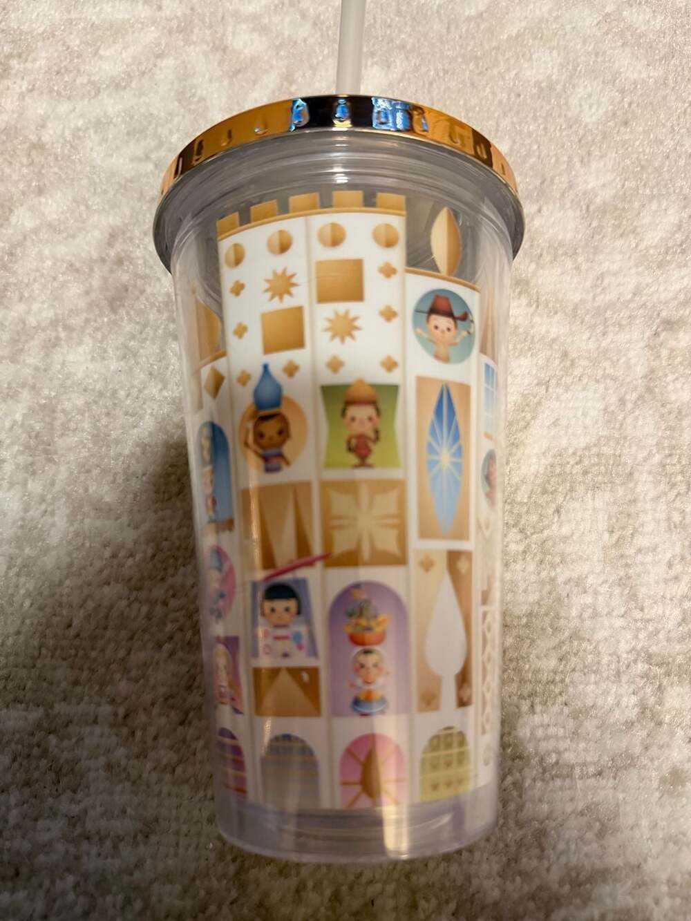 Disney Tumbler with Straw - It's a small world